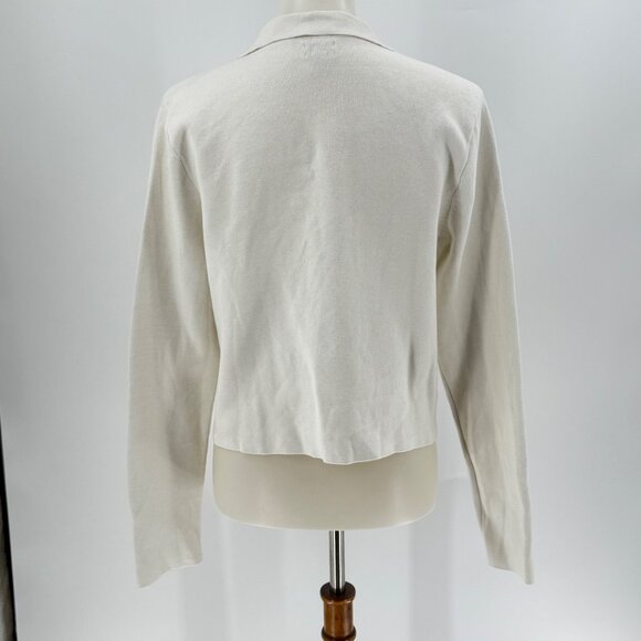 J.Crew Womens White Button-Up Cotton Cardigan Sweater M - Picture 2 of 9